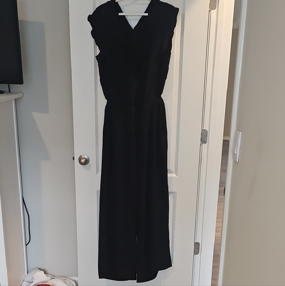 HALARA Black Ruffle Jumpsuit - Picture 2 of 16